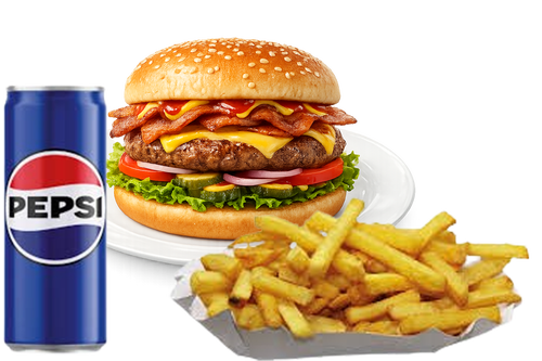 Don Carlos Pizzéria - Carlos Hamburger Menü - Hamburger menü - Online rendelés